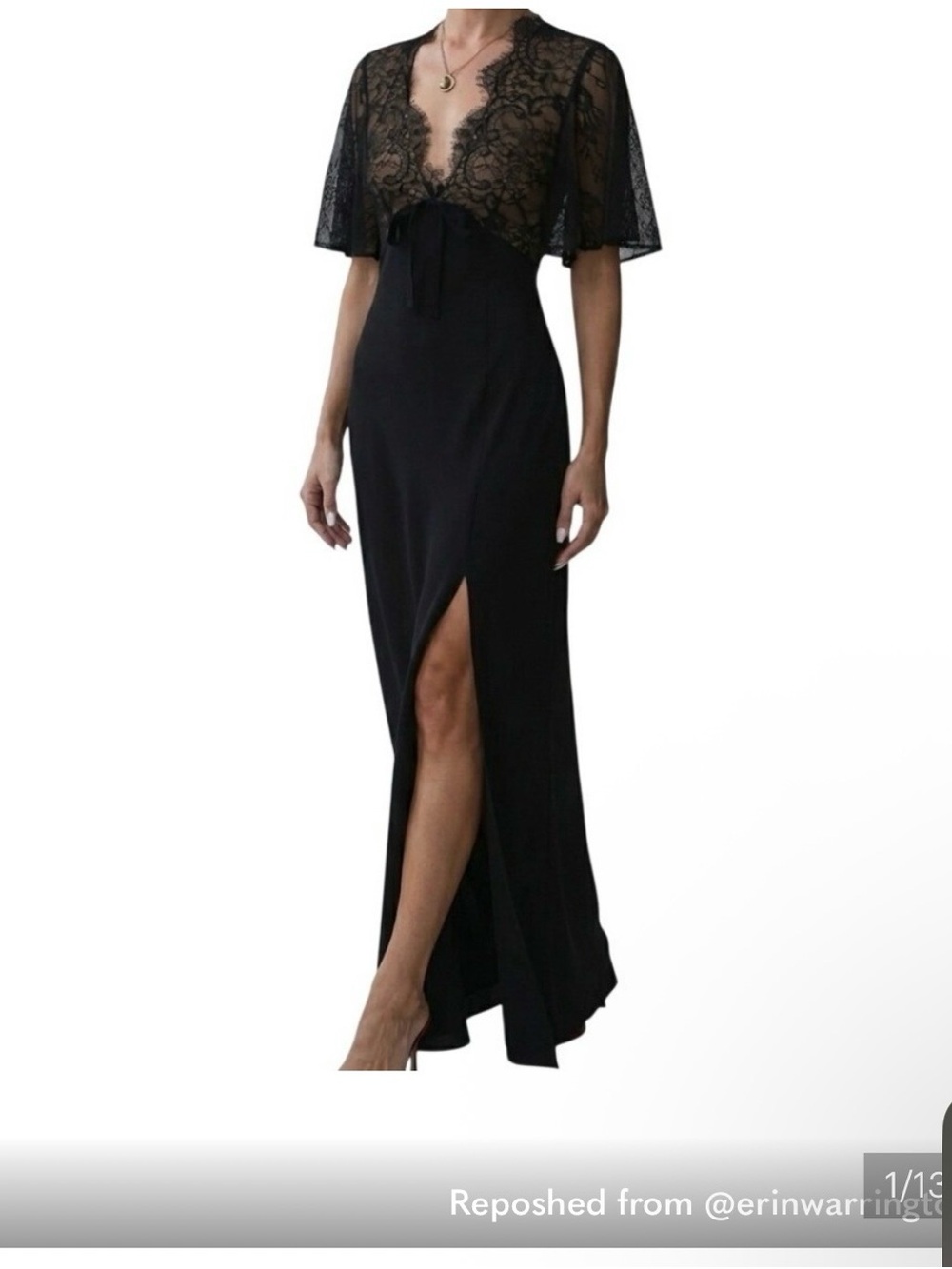 Rumored Black Lace Maxi Dress